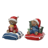 Decoris Polyresin Bear Music Box 14cm - 2 Assorted